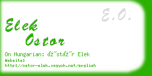 elek ostor business card